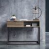 Galeno - Legs Writing Desk - Rustic Oak / Black - Image 8