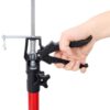 Adjustable Support Pole System Steel For Drywall And Cabinet Installation, Extends 45 To 114" With Carry Bag - Black / Red - Image 9