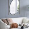 Poppy Mirror With Metal Frame Contemporary Design Wall Decor For Bathroom, Entryway Wall Decor - Golden Black - Image 6
