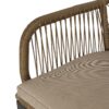 Modern Wicker Dining Club Chair With Water Resistant Cushions - Brown / Beige - Image 12