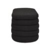 Fuji - Upholstered Oval Storage Bench - Ebony Black - Image 3