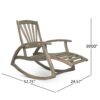 Outdoor Reclining Rocking Chair - Gray - Image 9