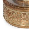 Lippert Boho Handcrafted Mango Wood Hurricane Candle Holder With Tempered Glass And Metal Accents, Large - Natural - Image 10
