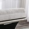 Linen Massage Chaise Lounge Indoor With Remote Control, Ergonomic Electric Massage Lounger With 5 Modes - Light Gray - Image 9