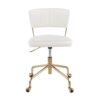 Tania - Contemporary Task Chair - Gold / Cream - Image 5