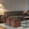Rockwood - Cube Storage Ottoman With Tray - Distressed Saddle Brown - Image 6