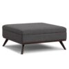 Owen - Extra Large Square Coffee Table Storage Ottoman - Gray - Image 6