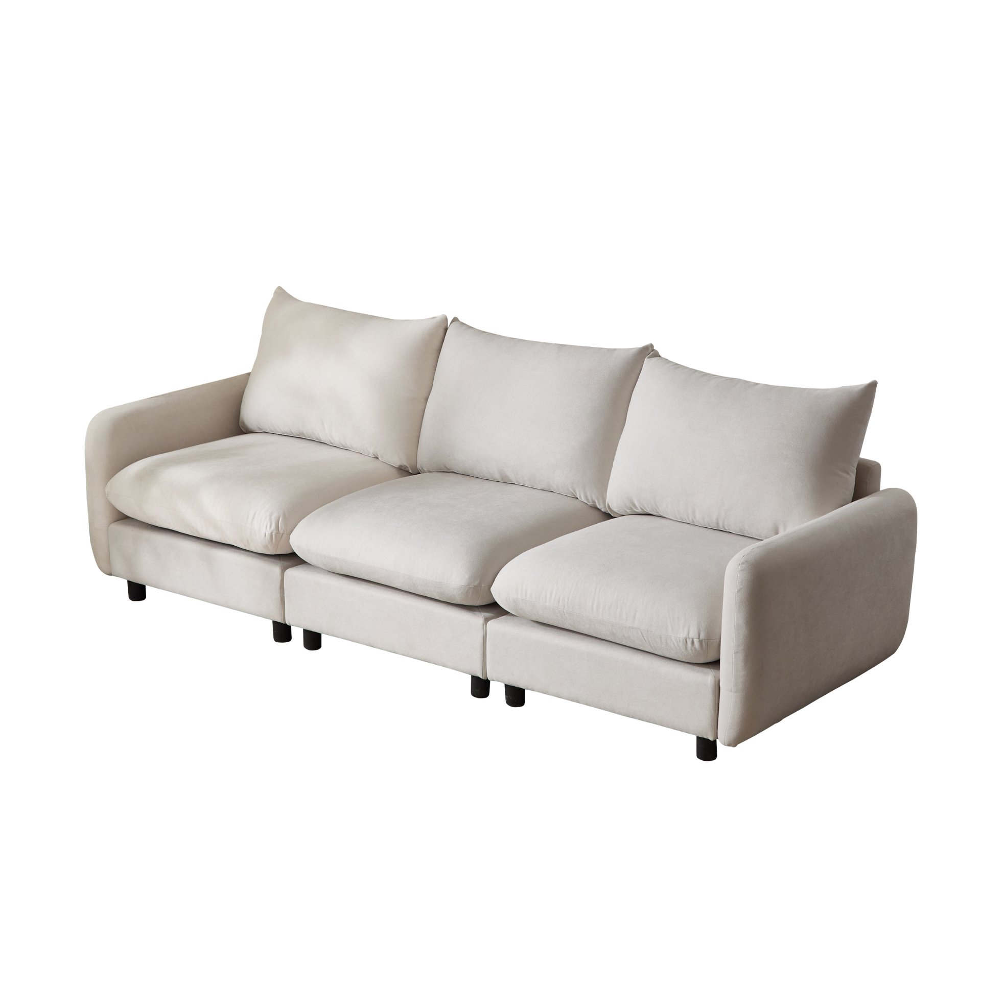 3 Piece Modular Free Combination Sectional Sofa Couch - White - Image 11