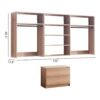 Devi - Wall Mounted Wood Closet System With Modular Versatility And Warm - Oak - Image 3