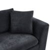 Modern L Shaped Sectional Sofa With Chenille Upholstery And Wooden Storage - Black - Image 17