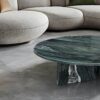 Diamond - Marble Coffee Table, Living Room Centerpiece, Genuine Stone - Green - Image 6