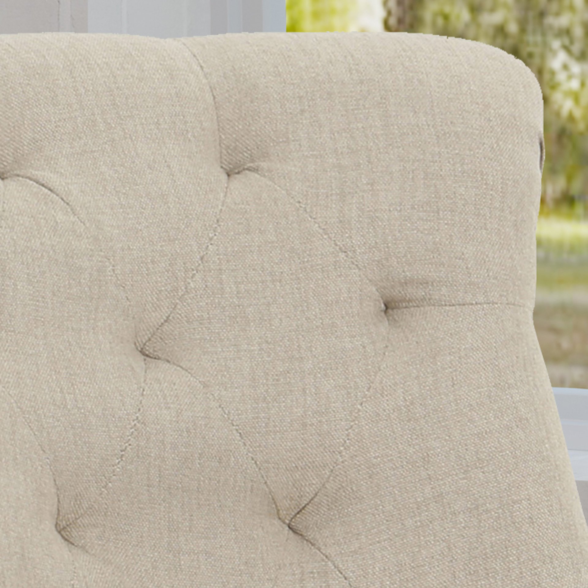 Fidelity - Upholstered Office Chair With Sloped Arms And Rolled Backrest - Wheat / Chrome - Image 9