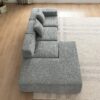 Sectional Sofa Full-Compressed Sofa Couch Free-Combined Sofa For Living Room - Gray - Image 18