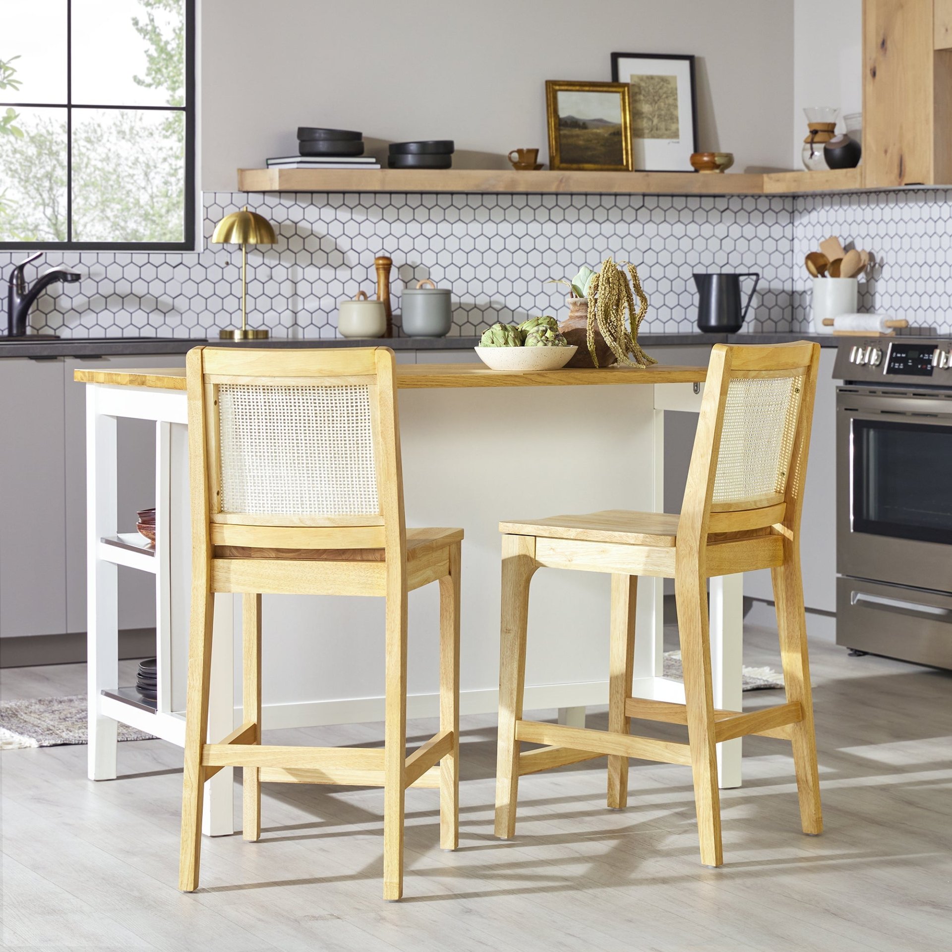 Transitional Counter Stool (Set of 2) - Natural - Image 2