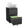 2 Drawer File Cabinet With Lock, Metal Under Desk Rolling Filing Cabinet Fits Letter / Legal / A4 Size For Home Office, Mobile Filing Cabinet - Black - Image 9