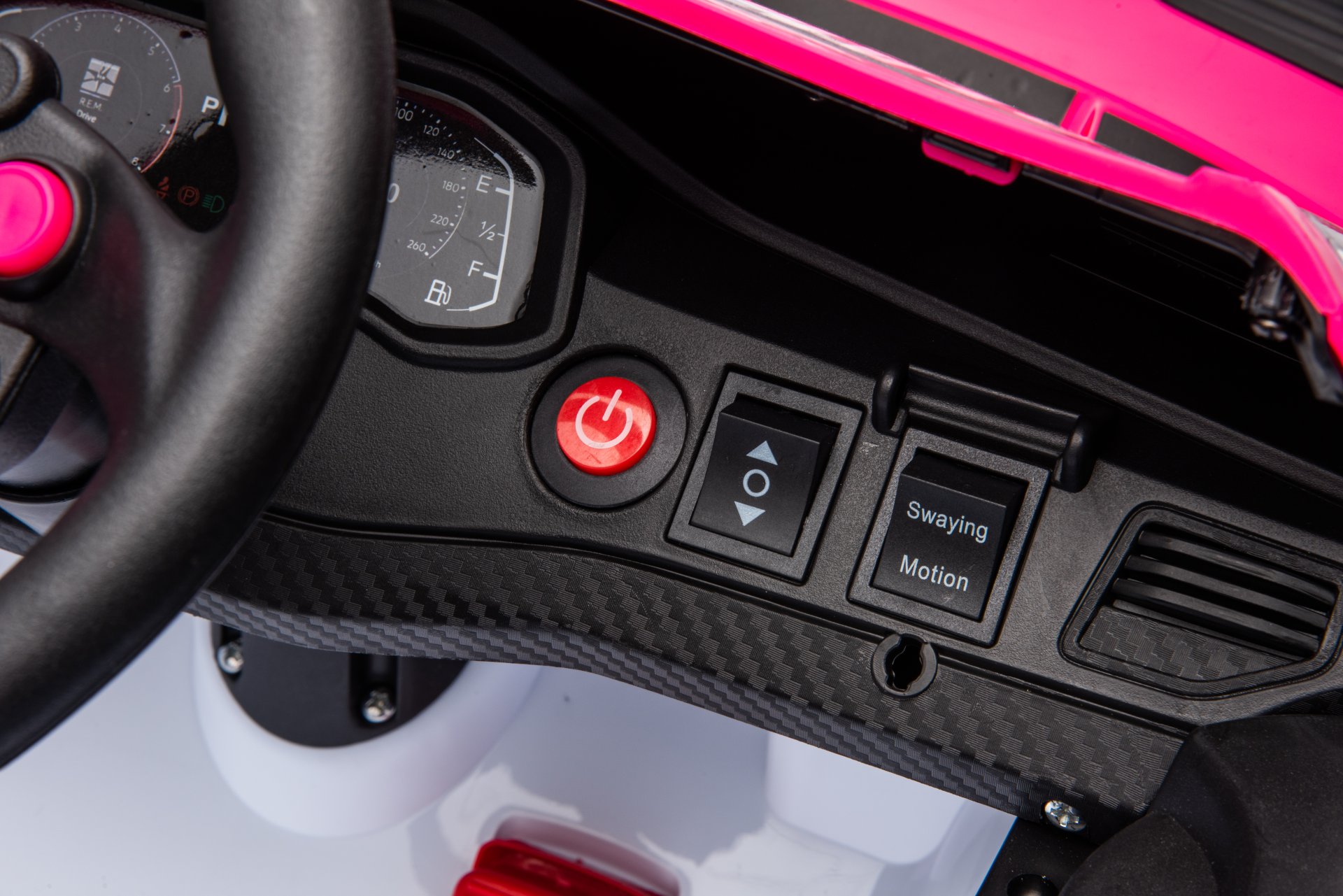 12V4A 20W*2 One Button Start, Forward And Backward, High And Low Speed, Music, Front Light, Power Display, Two Doors Can Open, 2.4G R / C, Seat Belt Four Wheel Absorber Kids Ride On Car - Pink - Image 16