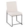 Fuji - Contemporary High Back Dining Chair (Set of 2) - Black / Beige - Image 2