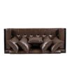 Contemporary Oversized Loveseat Upholstery And Accent Pillows - Dark Brown - Image 9