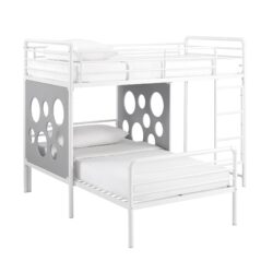 Twin Geo Cutout Colorful L-Shaped Bunk Bed