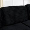 Modern Minimalist L Shape Modular Sectional Sofa Bed With - Black - Image 9