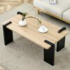 Coffee Table, Suitable For Modern Minimalist Living Rooms - Natural Wood - Image 2