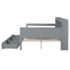 Full Size Daybed With 3 Drawers USB Ports And Desk - Gray - Image 7