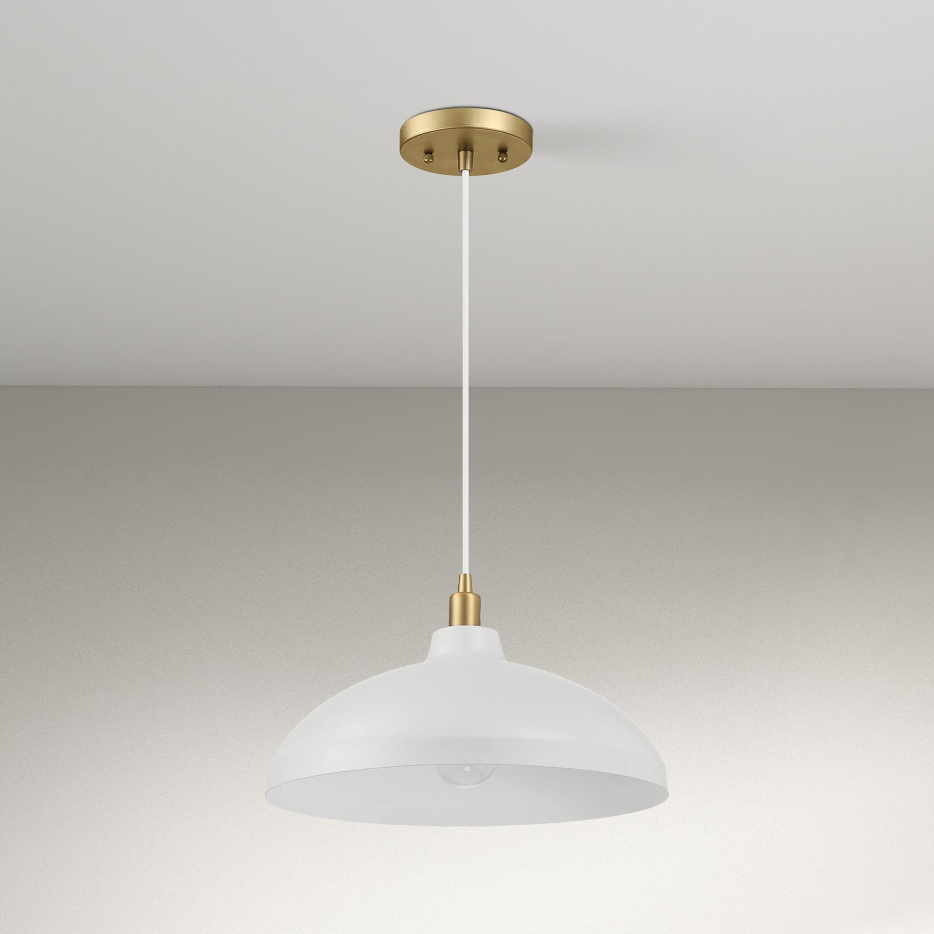 Astral - Single Light Pendant Lamp For Entrance Kitchen Island - Gold / White - Image 5
