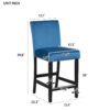 5-Piece Counter Height Dining Table Set With One Faux Marble Top Dining Table And Four Velvet Upholstered Chairs - Blue - Image 16