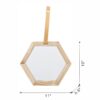 Harlan - Hexagon Mirror, 2 Pieces Wall Accent - Beige Brown - Image 4
