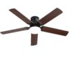 Modern Ceiling Fan With 3 Color Dimmable Light 5 Blades Remote Control Reversible Dc Motor For Bedroom - Black - Image 4