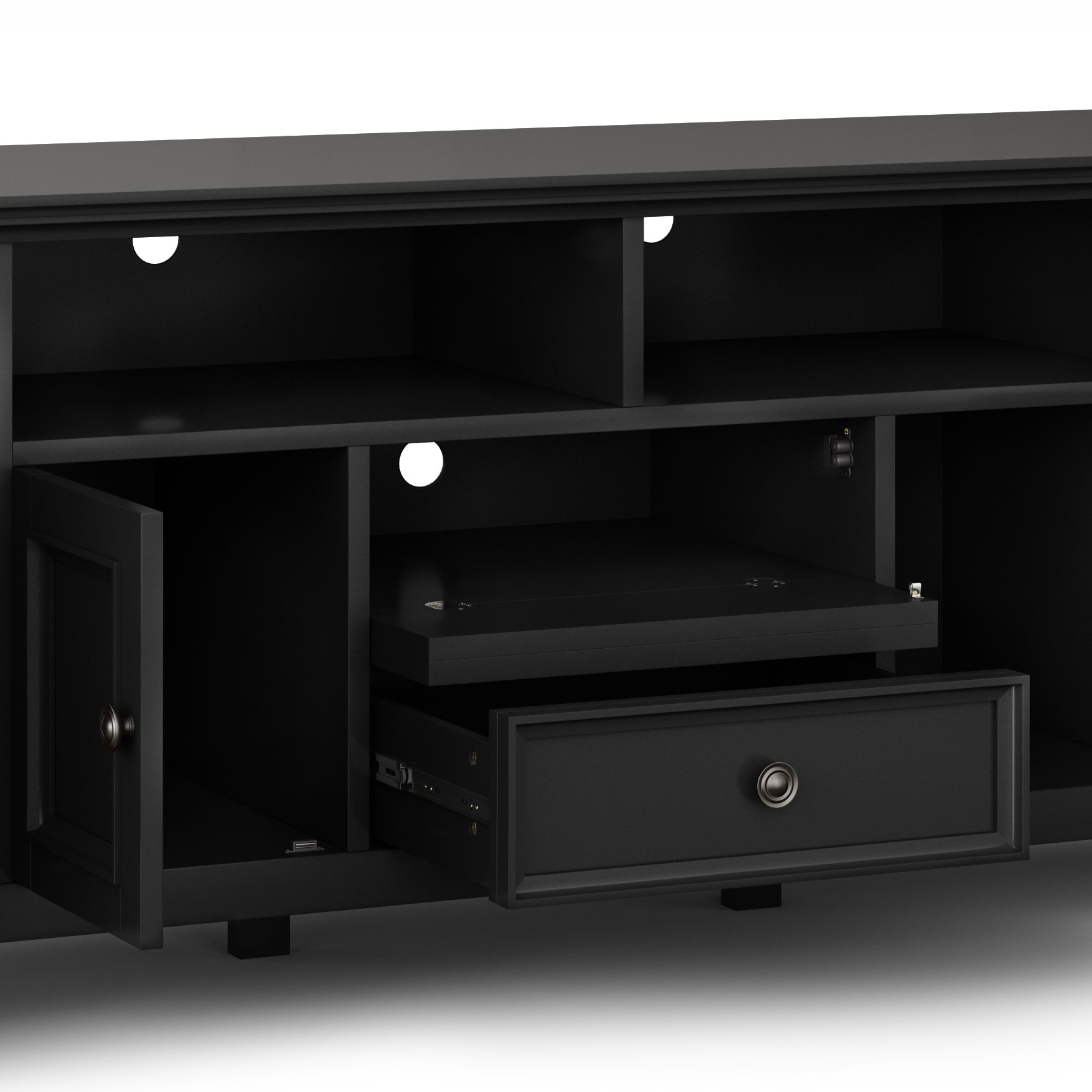 Amherst - Wide TV Media Stand - Black - Image 3