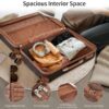 4 Piece Luggage Set Suitcase Set, Abs Hard Shell Lightweight Expandable Travel Luggage With 4 Packing Cubes, Tsa Lock, Spinner Wheels (16 / 20 / 24 / 28) - Coffee - Image 4