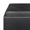 Avalon - 5 Piece Storage Ottoman - Distressed Black - Image 6