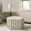 Hexagonal Cocktail Ottoman - Natural - Image 2