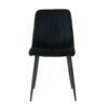 Indoor Velvet Dining Chair, Modern Kitchen Dining Chair With Cushion Back, Upholstered Side Chair With Coated Metal Legs, Family Kitchen Dining Room And Living Room (Set of 4) - Black - Image 8