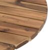 Coffee Table Durable Solid Acacia Wood - Natural Wood / Brown - Image 6