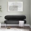 Chloe - Contemporary / Glam Bench - Chrome / Black - Image 10