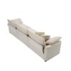 Comfortable Oversized 3 Piece Sofa Set With Single 2 Seater 3 Seater Sofas Corduroy - Beige - Image 16