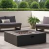 Modern 50, 000 Btu Square Fire Table With Propane Tank - Dark Gray - Image 8