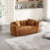 Soft Beanbag Chair With High Resilience Foam Core For Two People - Yellow - Image 17