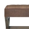 Salinger - Large Ottoman Bench - Distressed Chestnut Brown - Image 5