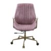Hamilton - Top Grain Leather Office Chair - Pink - Image 11