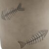 Rustic Magnesium Oxide Side Table With Fish Pattern Design - Gray - Image 9