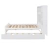 Full Size Bed With All In One Cabinet, Shelf And Sockets, Twin Size Trundle - White - Image 2