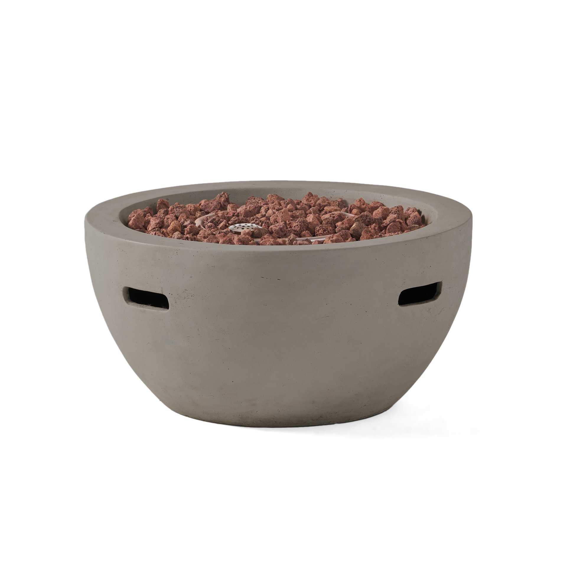 Bowl Shaped Propane Fire Pit 40000 Btu (Tank Cover Not Included) - Light Gray - Image 9