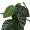 24" Tall, Artificial Plant, Alocasia, Indoor, Faux, Fake, Table, Greenery, Potted, Real Touch, Decorative - Green / Black - Image 5