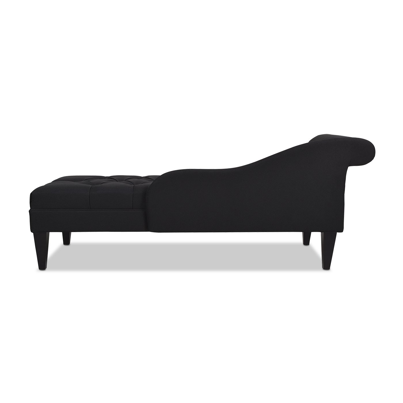 Harrison - Tufted Roll Arm Chaise Lounge - Jet Black - Image 10