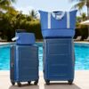 2 Piece Luggage Set With Bags Expanable Spinner Wheels ABS Lightweight Suitcase With Tsa Lock 20" / 24" - Blue - Image 23