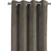 2 Pieces Set, Curtain Panel, Room Darkening, Grommet, Contemporary & Modern - Taupe - Image 2