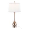Cairo - Contemporary Table Lamp (Set of 2) - Nickel / White / Silver Trim - Image 3